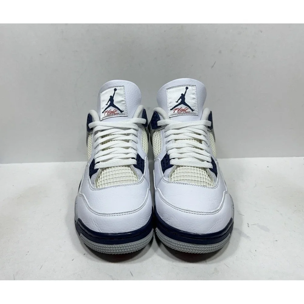 Jordan 4 Retro Midnight Navy Men's Size 11.5 White Cement DH6927-140 Shoes